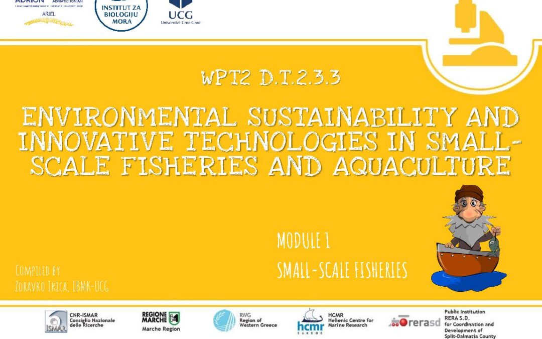 Environmental sustainability and innovative technologies in small-scale fisheries and aquaculture